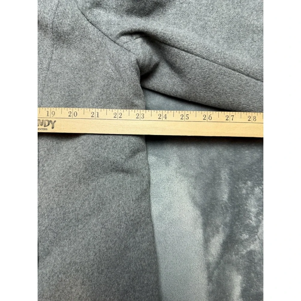 LL Bean Maine Womens Coat XL Gray Wool Blend Toggle Button Duffle